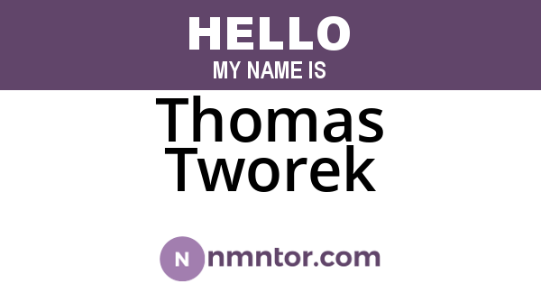 Thomas Tworek