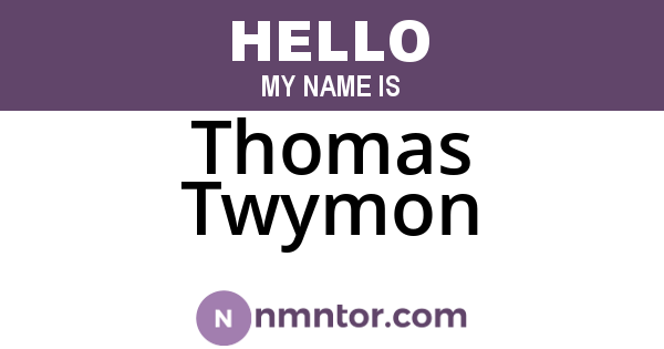 Thomas Twymon