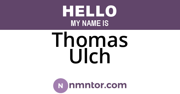 Thomas Ulch