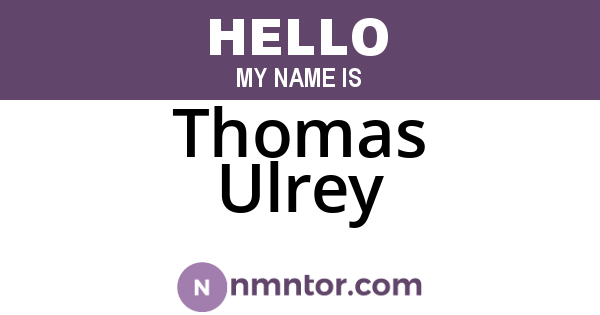 Thomas Ulrey