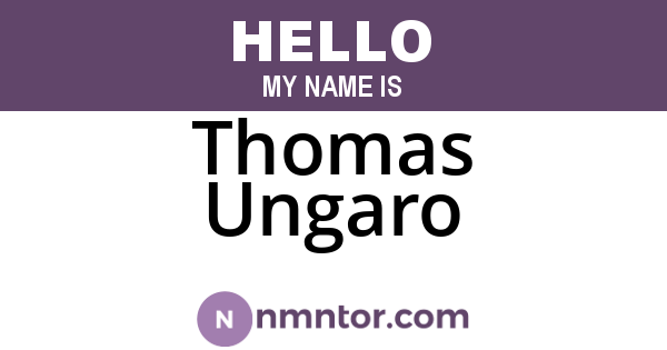 Thomas Ungaro