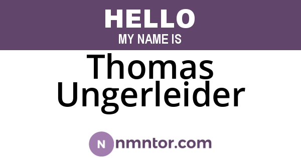 Thomas Ungerleider
