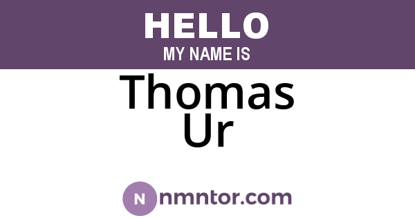 Thomas Ur