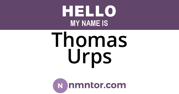 Thomas Urps