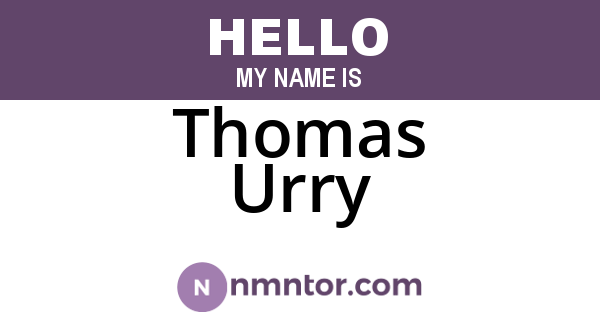 Thomas Urry