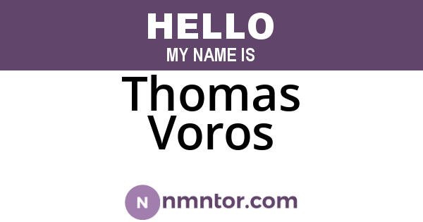 Thomas Voros
