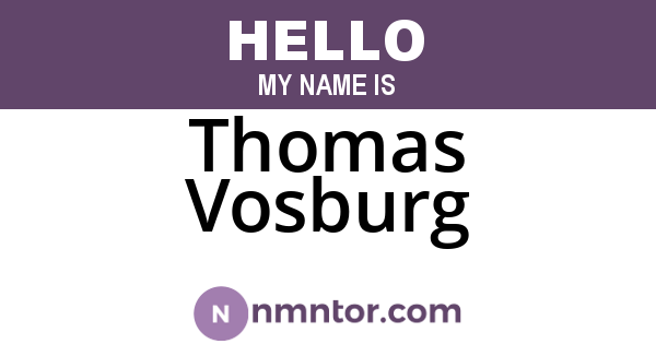 Thomas Vosburg