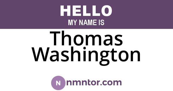 Thomas Washington