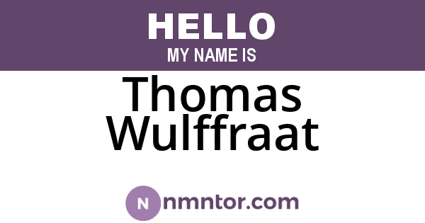 Thomas Wulffraat