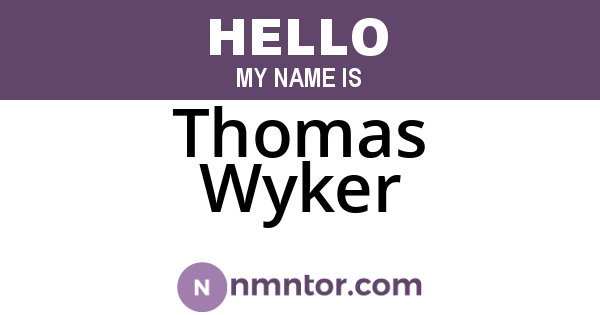 Thomas Wyker