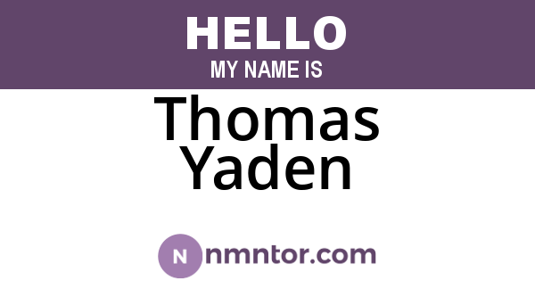 Thomas Yaden