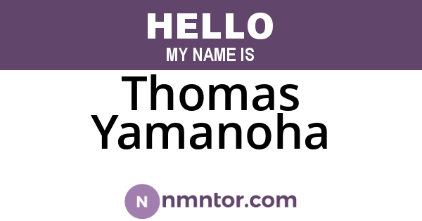 Thomas Yamanoha