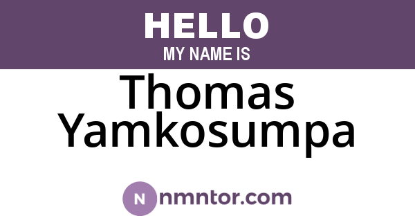 Thomas Yamkosumpa