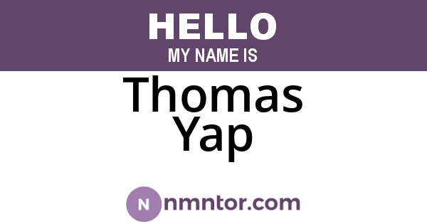 Thomas Yap