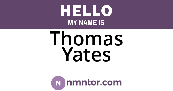 Thomas Yates
