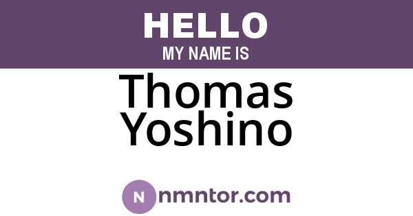 Thomas Yoshino