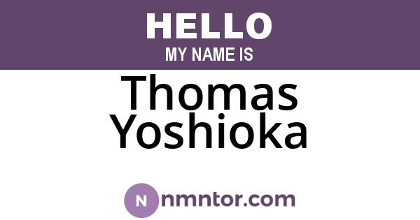 Thomas Yoshioka