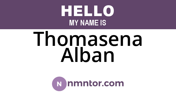 Thomasena Alban