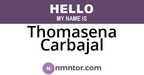 Thomasena Carbajal