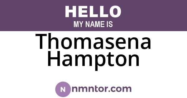 Thomasena Hampton
