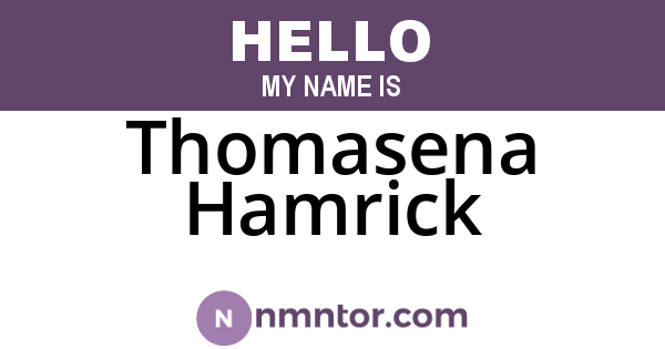 Thomasena Hamrick