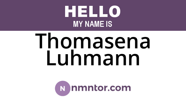 Thomasena Luhmann