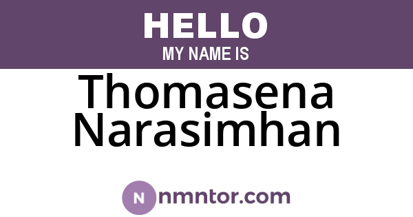 Thomasena Narasimhan