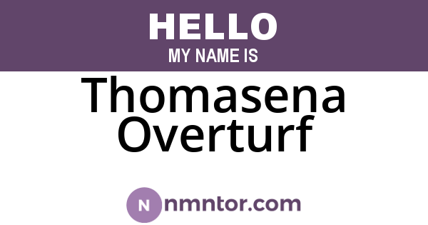Thomasena Overturf