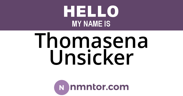 Thomasena Unsicker