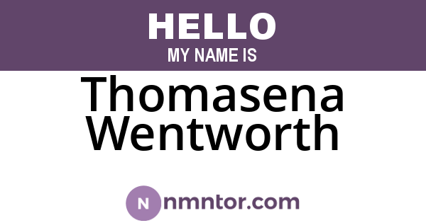 Thomasena Wentworth