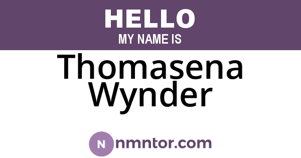 Thomasena Wynder