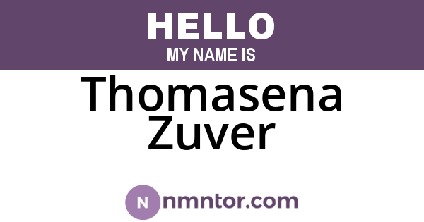 Thomasena Zuver