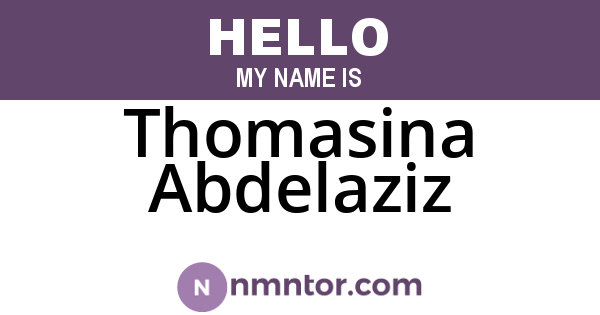 Thomasina Abdelaziz