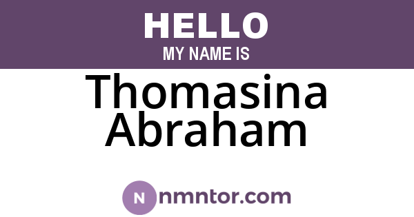 Thomasina Abraham
