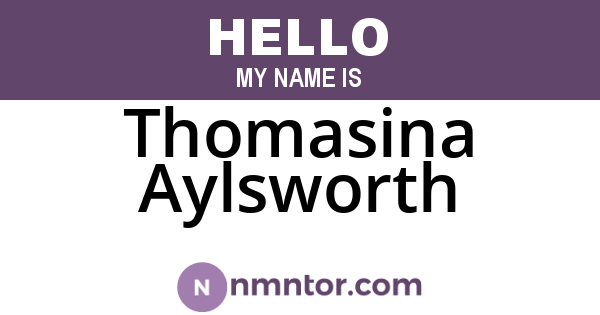Thomasina Aylsworth