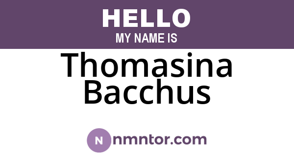 Thomasina Bacchus