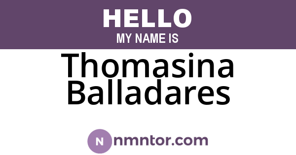 Thomasina Balladares
