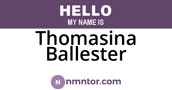 Thomasina Ballester