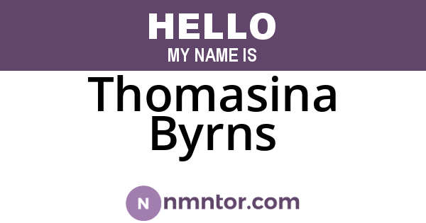 Thomasina Byrns