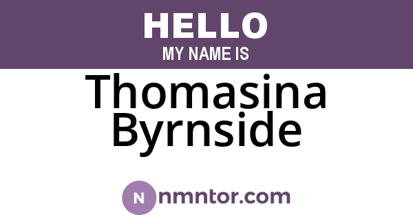 Thomasina Byrnside