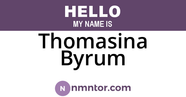 Thomasina Byrum