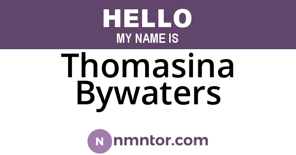 Thomasina Bywaters