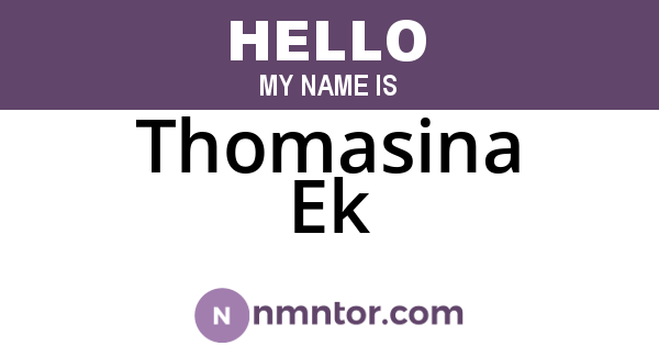Thomasina Ek