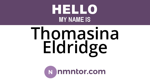 Thomasina Eldridge