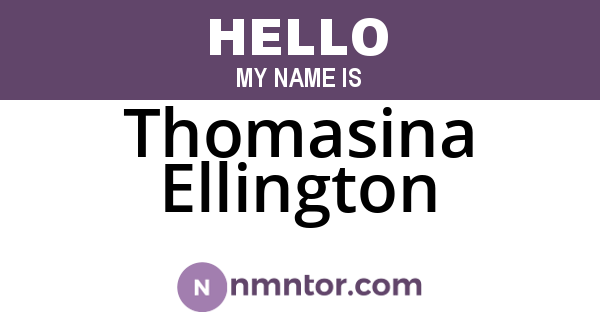 Thomasina Ellington