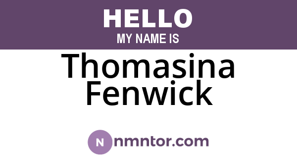 Thomasina Fenwick
