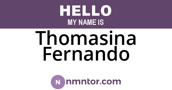 Thomasina Fernando
