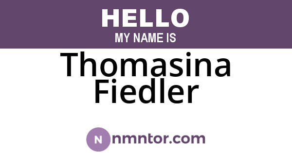 Thomasina Fiedler