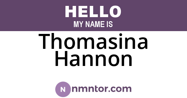 Thomasina Hannon