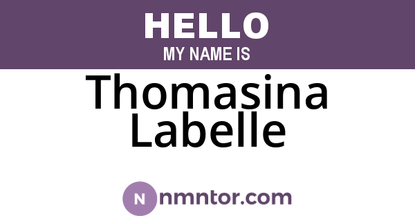Thomasina Labelle